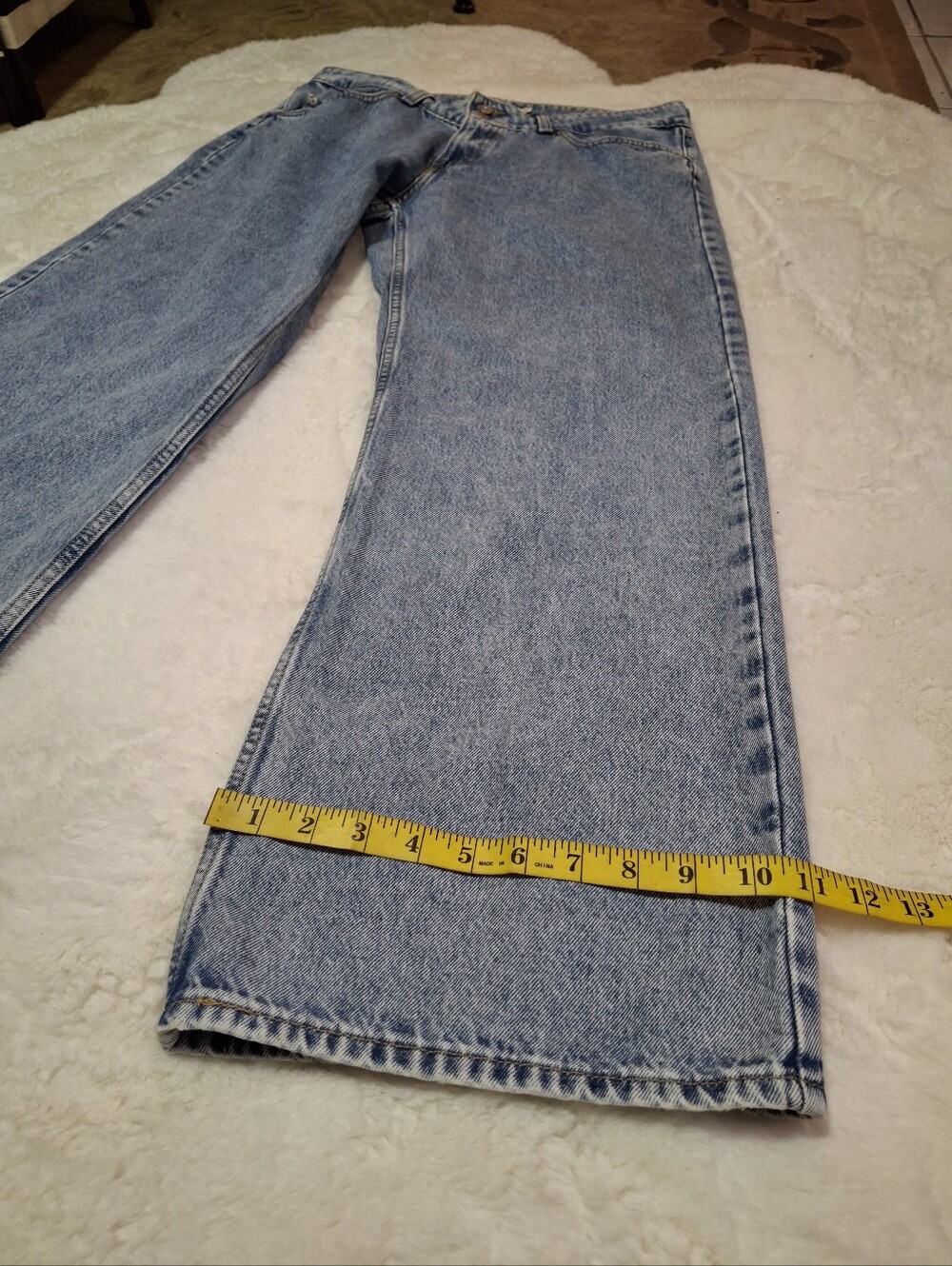 Levi's Superlow Denim Jeans Light Wash Relaxed Straight Leg Women Size 32 - Picture 14 of 16